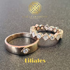 Nhẫn cưới 14k moissanite