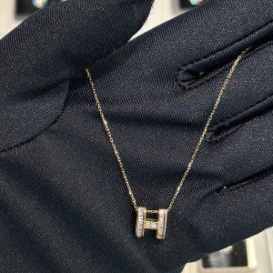 Vòng cổ Hermes 18k kim cương